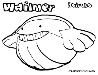 POKEMON COLORING PAGES: Wailmer pokemon coloring page