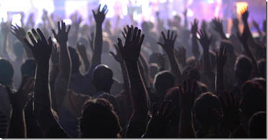hands raised
