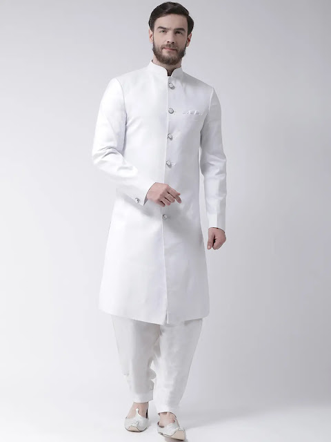 white sherwani for men