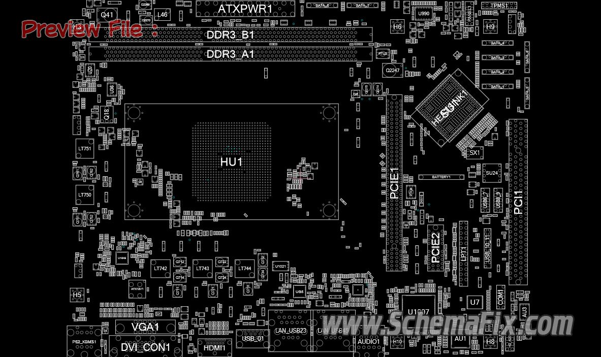 ASRock FM2A88M HD+ REV1.03 70 MXGRX0 A36 Schematic Boardview