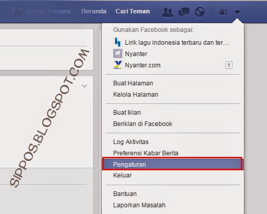 Pengaturan Facebook