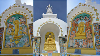 Shanti Stupa Buddha Depictions