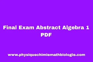 Final Exam Abstract Algebra 1 PDF