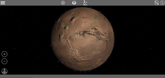 GlobeViewer Mars for Android on a Pixel 4 XL