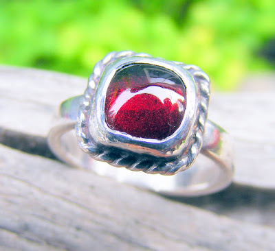 garnet gemstone ring