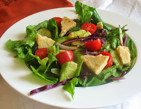 mixed vegetable and avocado salad