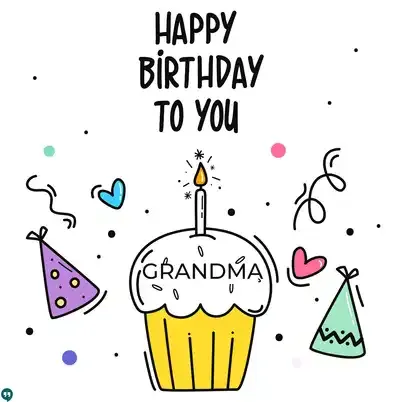 vector best happy birthday grandma cupcake images