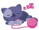 Animasi kucing tidur