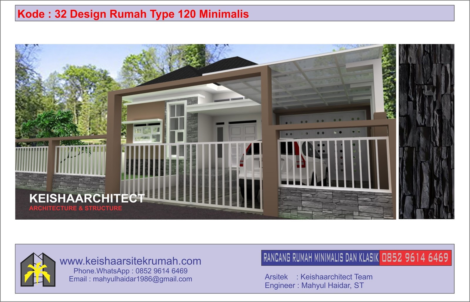 Kode 32 Design Rumah Type 120 Lokasi Lampaseh Banda Aceh