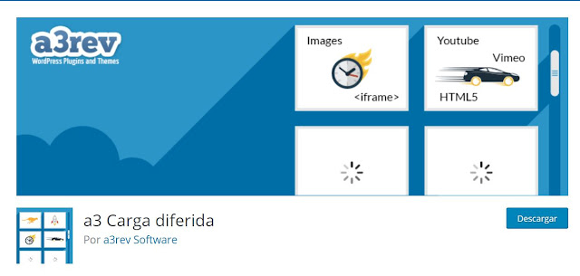 Lazy Load Esta técnica es super importante sobre todo cuando tu sitio tiene muchos recursos multimedia como imágenes, vídeos, audios, etc. Consiste en cargar estos recursos cuando sean requeridos para mostrarse en la pantalla, no antes. Para obtener esta función en tu sitio yo utilizo el plug in A3 LAZY LOAD, este lo que hace es hacer una carga diferida de las imágenes y recursos multimedia de acuerdo a como se vayan necesitan, es realmente fantástico para la experiencia de usuario en móvil.