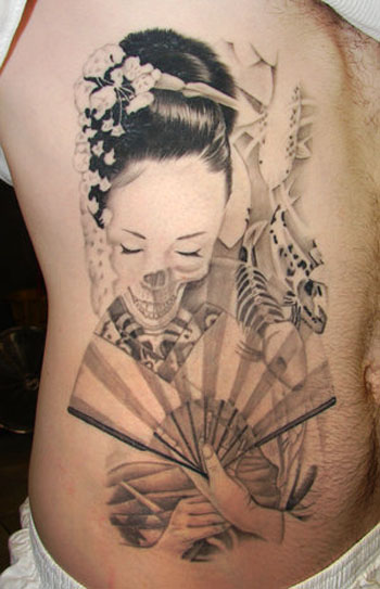 Back Japanese Geisha Tattoo Design 3 henna designs for ankel letter h