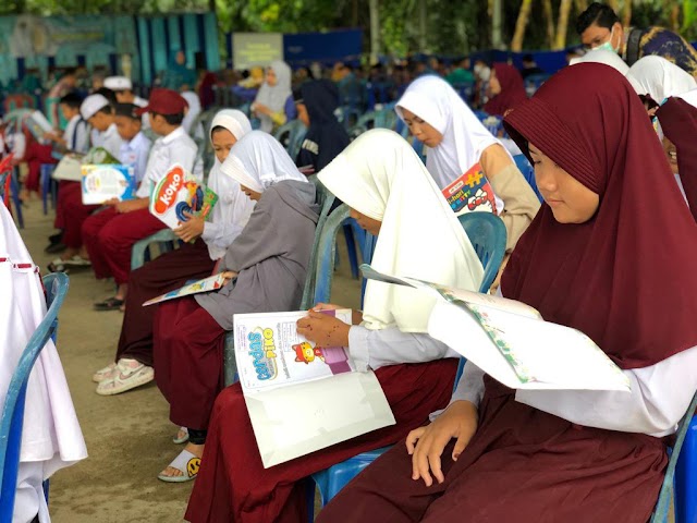 Terus Bumikan Minat Baca, Pusling Dispersip Kalsel Sambangi Batang Alai Selatan