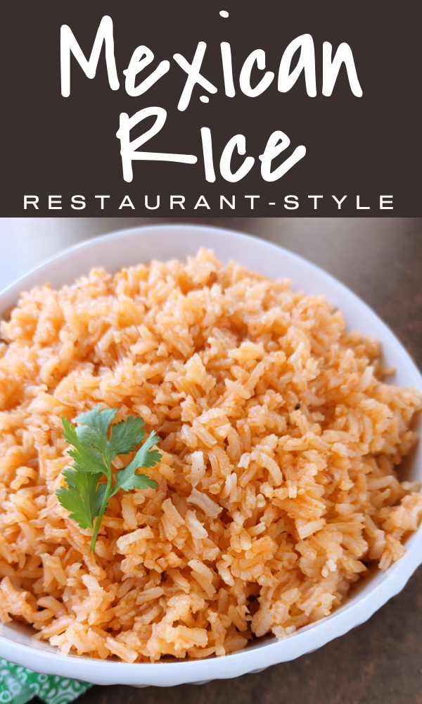 Mexican Restaurant-Style Rice! A simple recipe with just a few ingredients just like the rice at our favorite Mexican restaurant and a perfect side dish to serve at home with your favorite Mexican recipes!