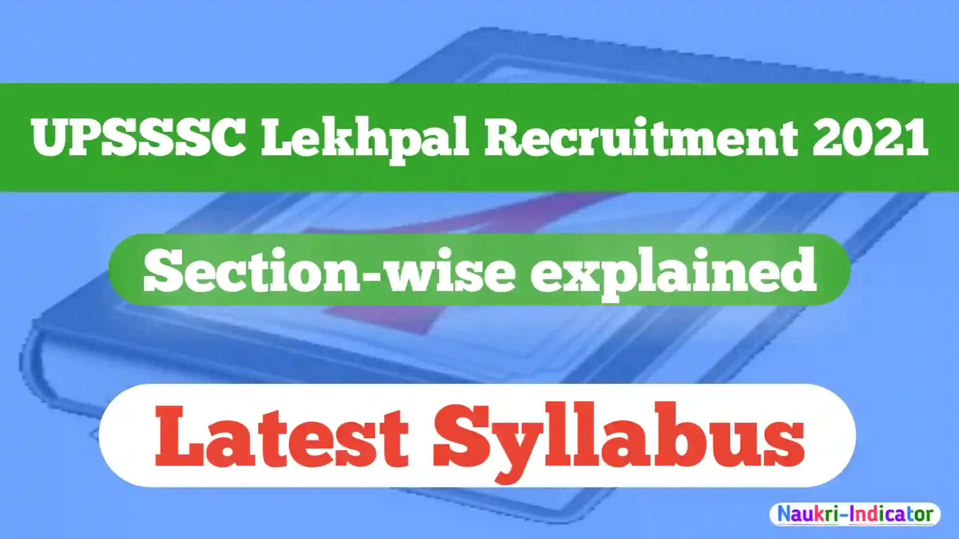 UPSSSC UP Lekhpal exam 2021 latest Syllabus