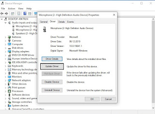 Microphone not working in dell laptop