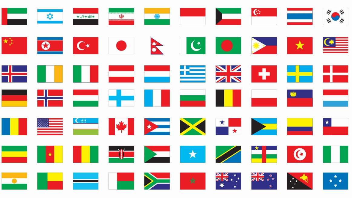 Gambar Bendera Beserta Nama Negaranya