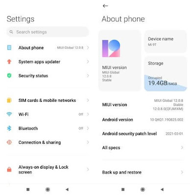 Enable Developer Option - Xiaomi Mi 9T