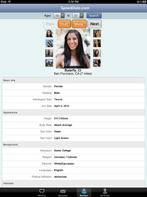 iPad SpeedFlirt App