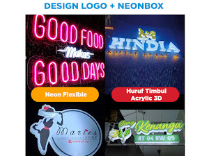 Jasa Design Logo dan Pasang Neonbox Murah Keren Bagus Berkualitas