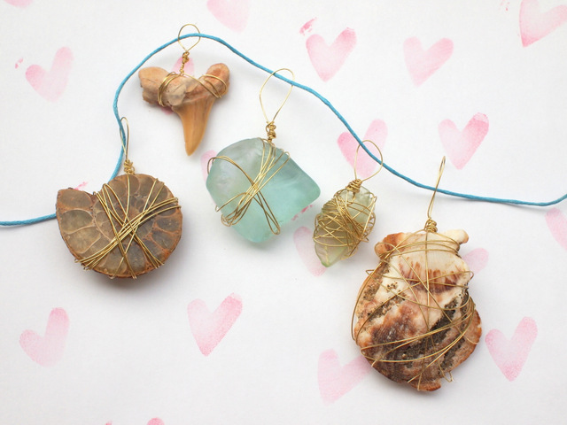 Let's Make Easy Wire Wrapped Nature Pendants!