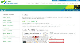 Email BPJS Ketenagakerjaan Resmi dan Kontaknya Lengkap