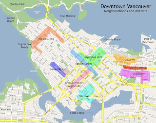 Map of Downtown Vancouver 