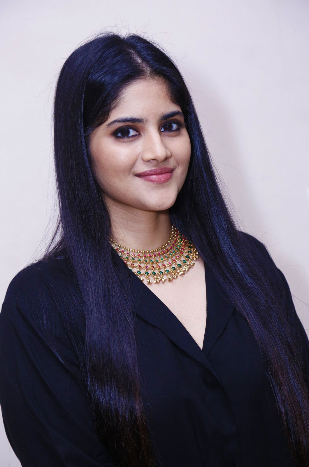 Actress Megha Akash Photos in black dress