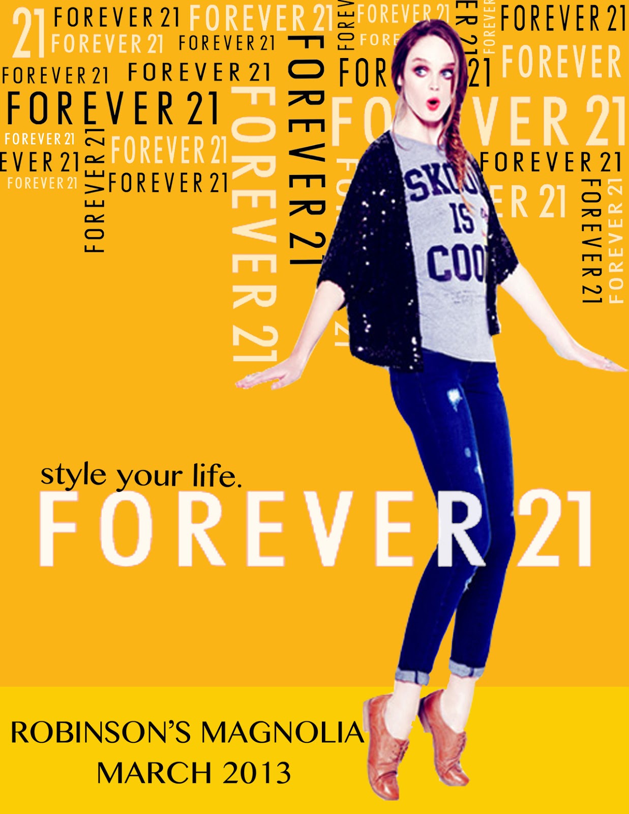 Advertising Copy Layout and Writing: Forever 21 mock ad