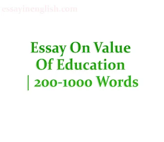 Essay On Value Of Education