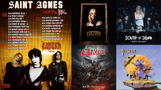 Round-up: JAN 2024 feat. SAINT AGNES, SAXON, LUCIFER, MAGNUM, SOUTH OF SALEM