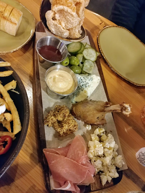 a pig a duck and some cheese walk into a bar platter app