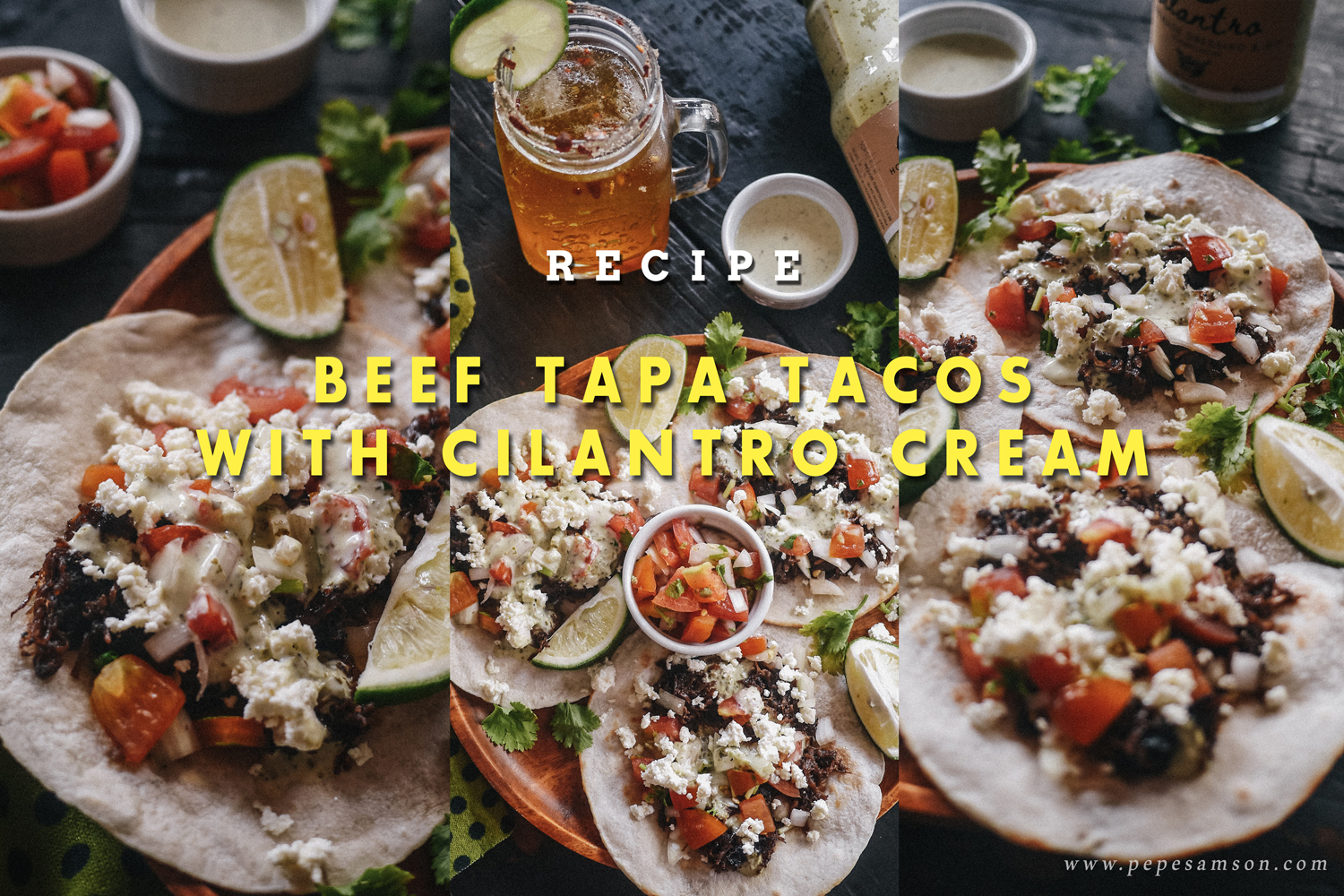 Recipe: Beef Tapa Tacos with Cilantro Cream