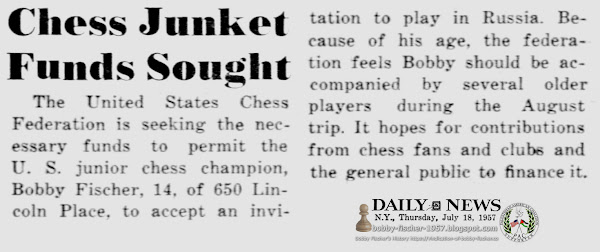 Chess Junket Funds Sought