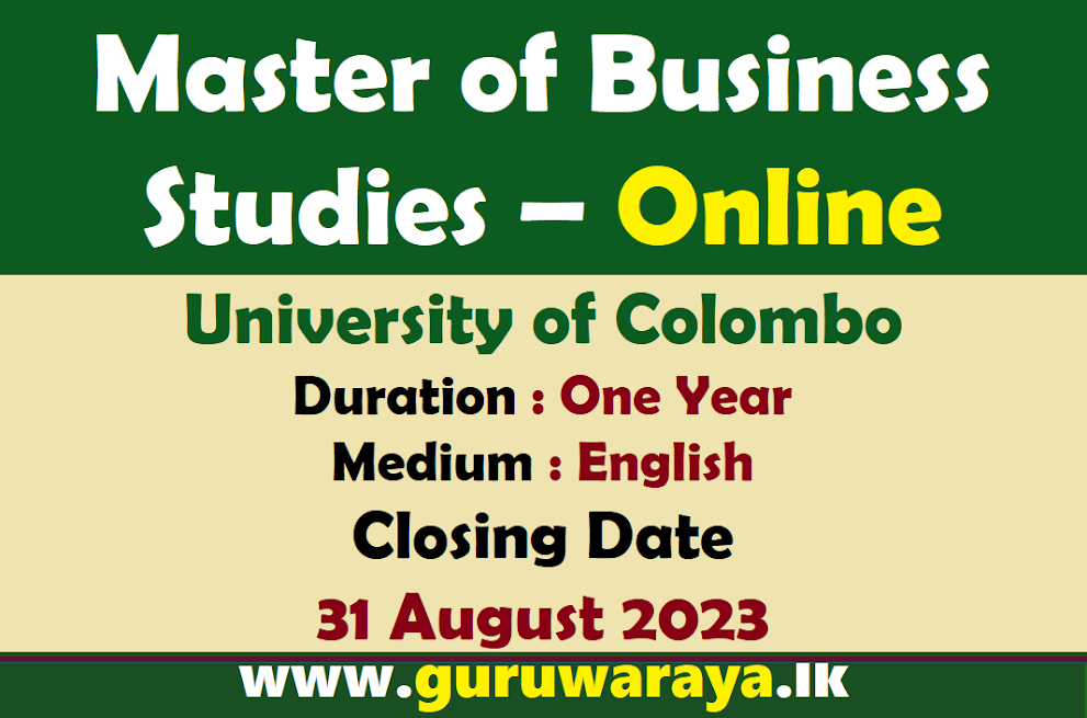 Master of Business Studies - Online