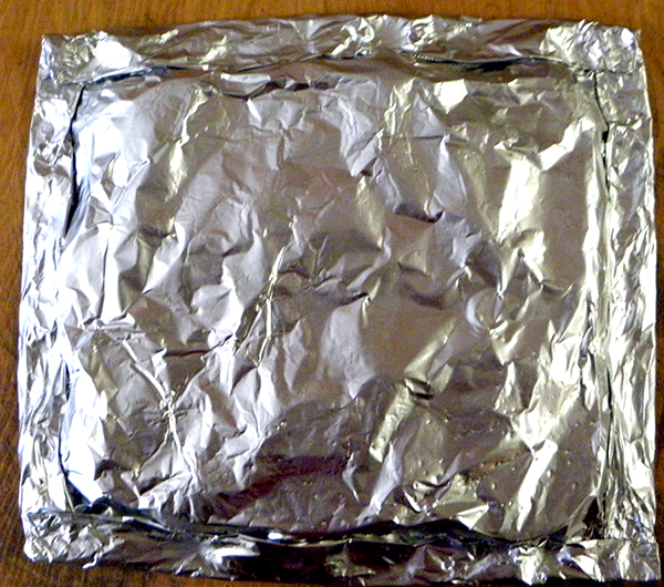 Potatoes wrapped in foil