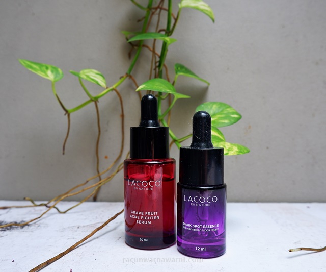 Review Lacoco Grape Fruit Acne fighter Serum Vs Lacoco Dark Spot Essense