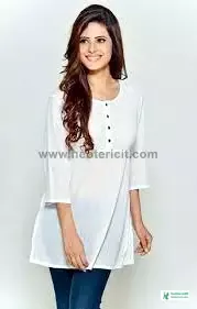 Short Kurti Designs - Girls Kurti Designs 2023 - Kurti Collection Images - Ladies Kurti Designs - stylish kurti design - NeotericIT.com - Image no 18