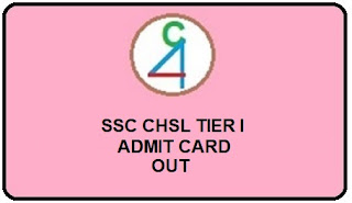 SSC CHSL Tier I Admit Card