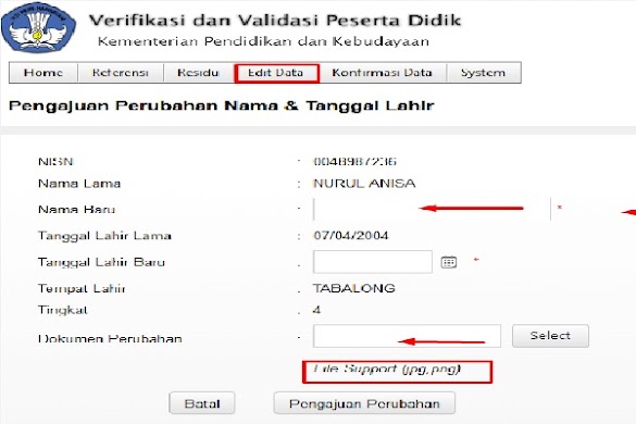 Cara Memperbaiki Data Nisn Melalui Verval Pd