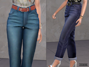 Belted Mom Jeans (Available on TSR on Jan 30)