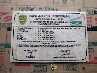 Produk Grafir Prasasti Marmer PNPM Kabupaten Kutai Timur 