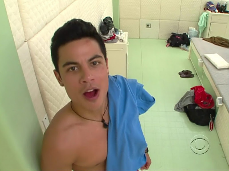 Dominic Briones Shirtless in Big Brother 13 week 2