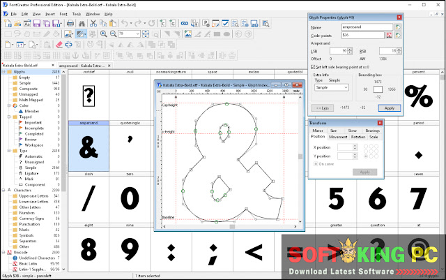 FontCreator Software Professional Latest Version Free Download