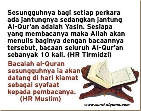 Bacaan Surat Yasin Latin Arab dan Artinya - Bacaan Surat 