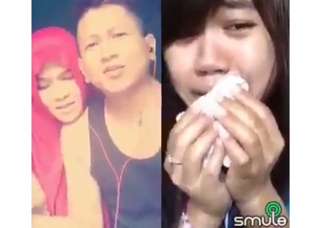 Menangis Duet Dengan Mantan via Smule, Video Ini jadi Viral di Facebook.