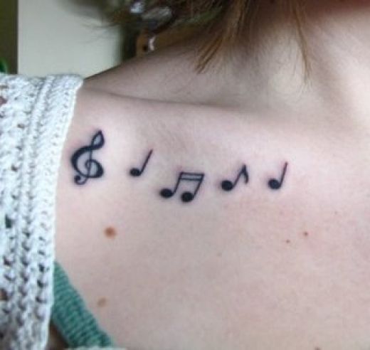 Music Note Tattoo On Ear. I just love this music note