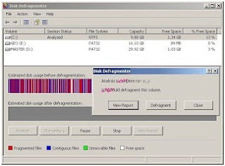 Menggunakan disk defragmenter untuk mengatur file di hardisk