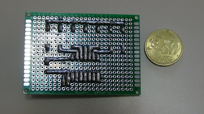 Fig. 3 - Modulo con 7 LED - vista saldature - per Arduino UNO R3 di Paolo Luongo