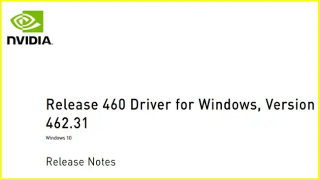 Nvidia Studio driver 462.31 is available for download for Windows 10