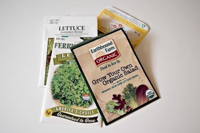 Lettuce seed packets